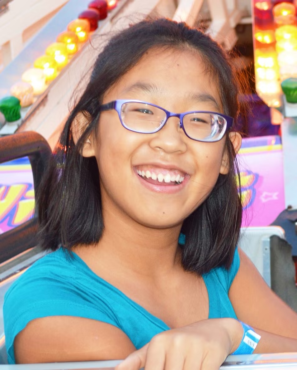 Smiling girl at carnival